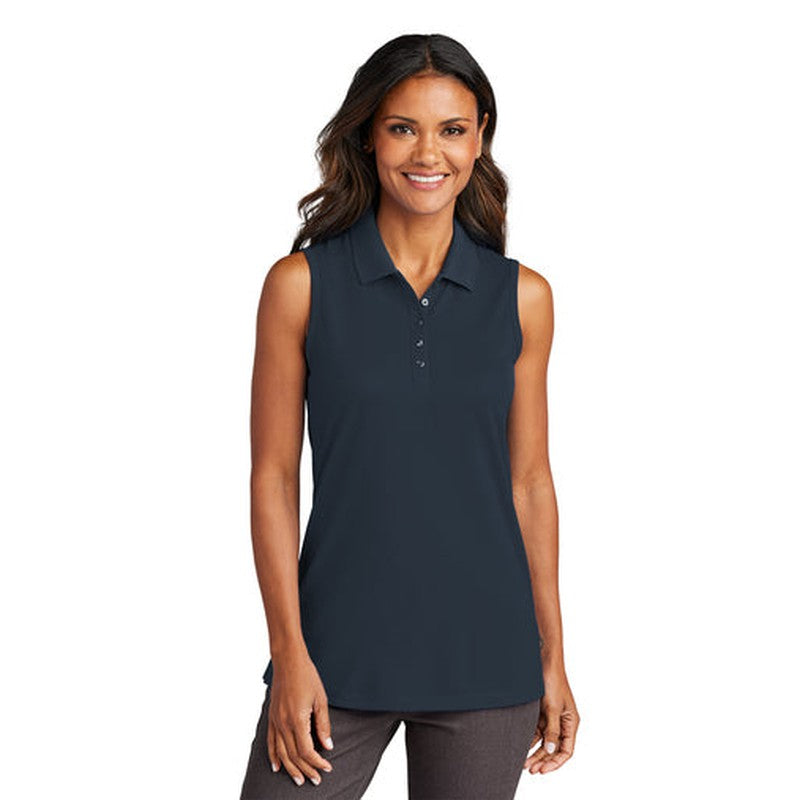 CAPELLA ALUMNI - Port Authority® Ladies Dry Zone® UV Micro-Mesh Sleeveless Polo - River Blue Navy