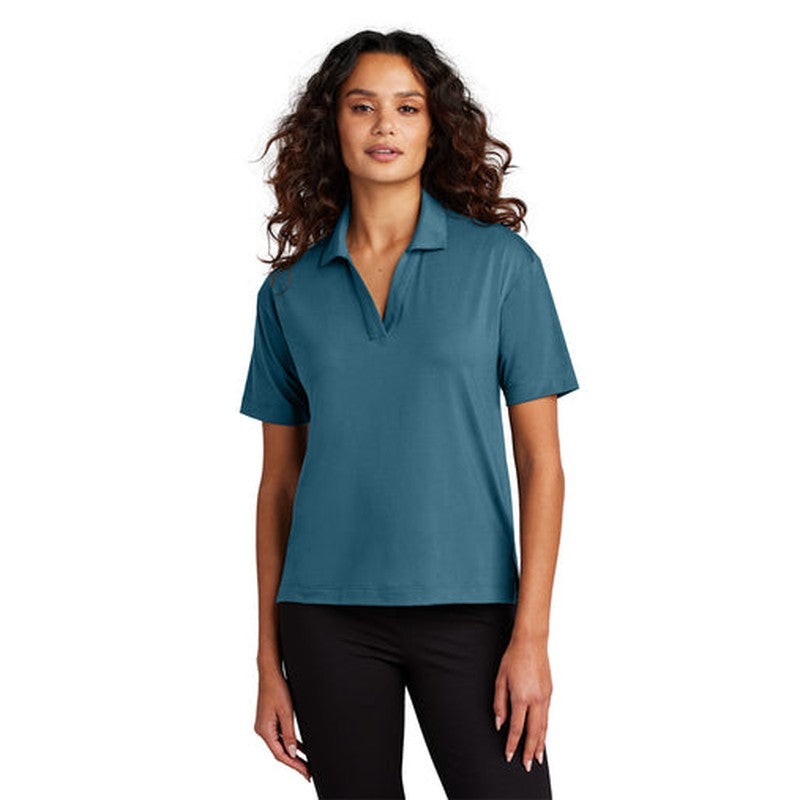 NEW CAPELLA ALUMNI - Mercer+Mettle® Women’s Stretch Jersey Polo - Parisian Blue