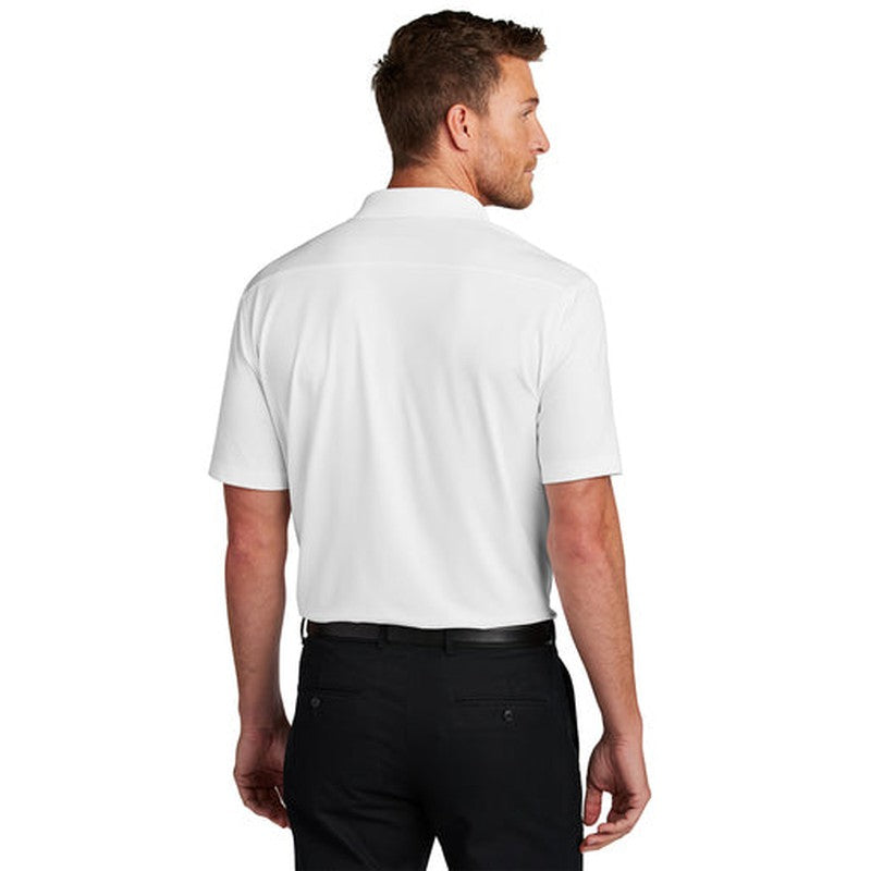NEW CAPELLA Port Authority® City Stretch Flat Knit Polo - White