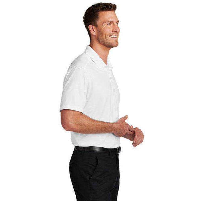 NEW CAPELLA Port Authority® City Stretch Flat Knit Polo - White