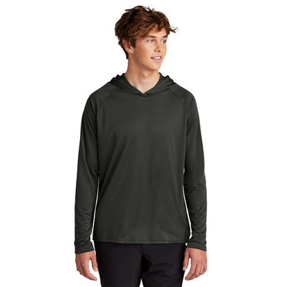 NEW CAPELLA Port & Company® Performance Pullover Hooded Tee - Jet Black