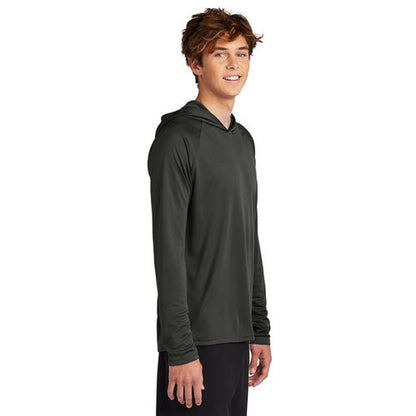 NEW CAPELLA Port & Company® Performance Pullover Hooded Tee - Jet Black