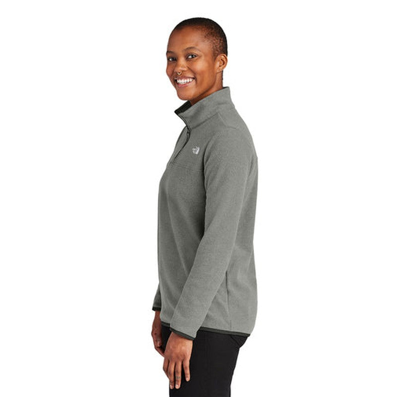 NEW The North Face Ladies Glacier 1/4-Zip Fleece - TNF Medium Grey Heather