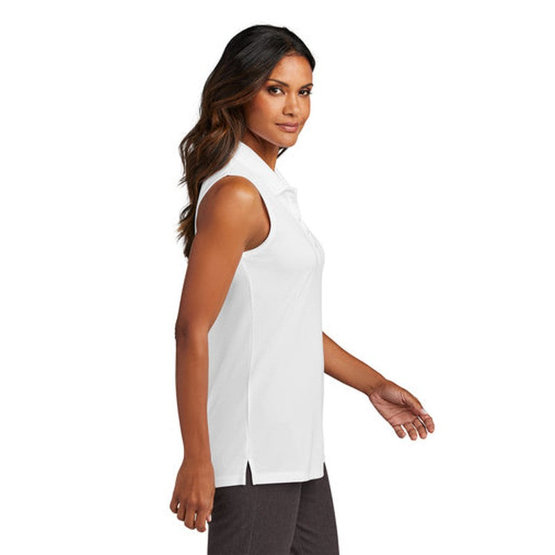 NEW CAPELLA ALUMNI - Port Authority® Ladies Dry Zone® UV Micro-Mesh Sleeveless Polo - White