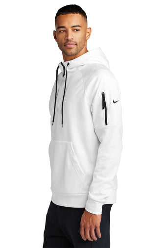 NEW Nike Therma-FIT Pocket 1/4-Zip Fleece Hoodie - White