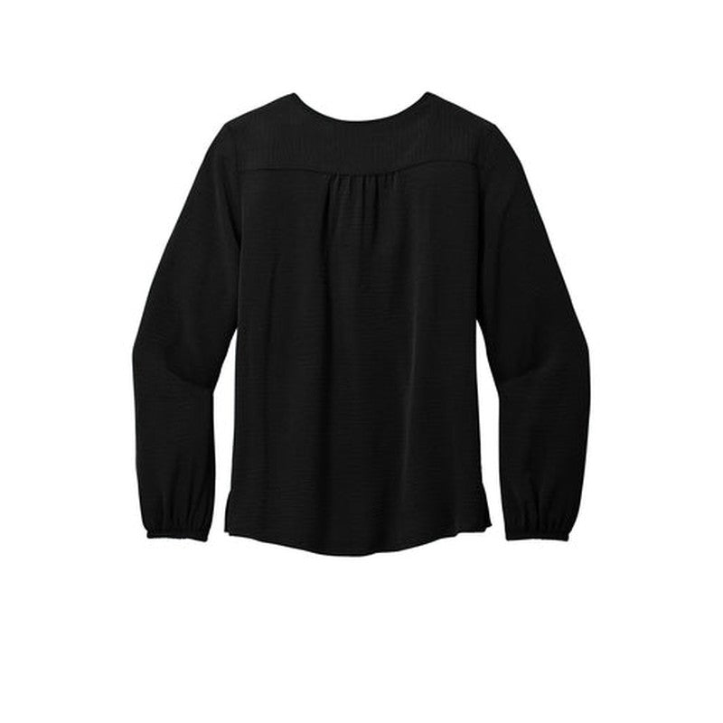CAPELLA Port Authority® Women's Textured Crepe Blouse - Deep Black