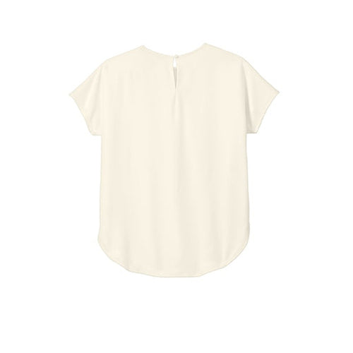 CAPELLA ALUMNI - Mercer+Mettle® Women's Stretch Crepe Crew - Ivory Chiffon