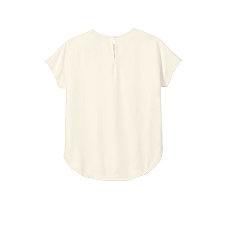 CAPELLA Mercer+Mettle™ Women's Stretch Crepe Crew - Ivory Chiffon