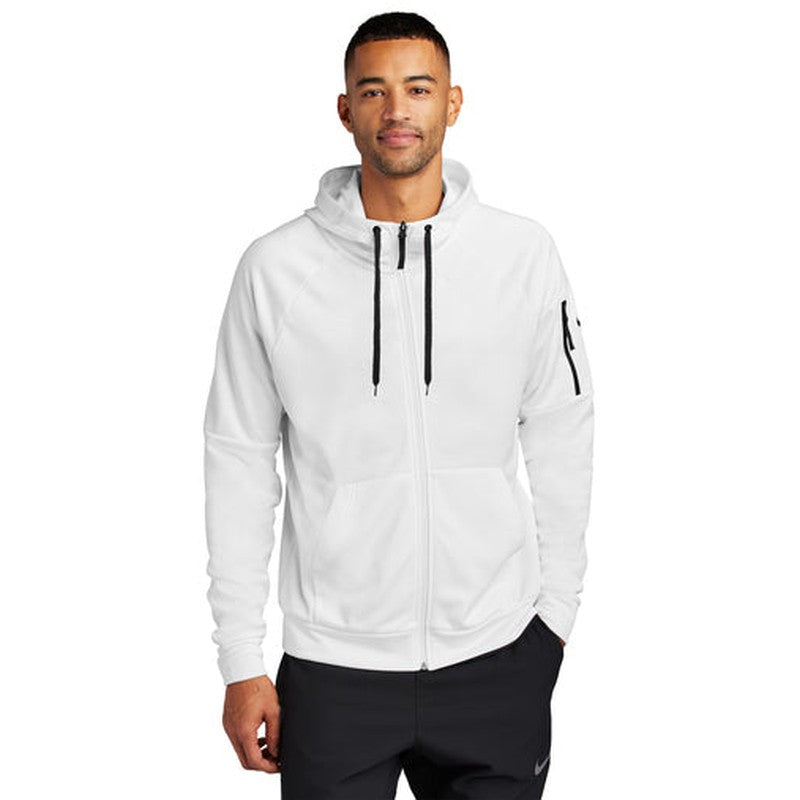 NEW Nike Therma FIT Pocket Full Zip Fleece Hoodie White Capella Gift Store