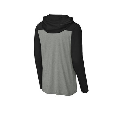 CAPELLA Sport-Tek® Halftime Long Sleeve Hoodie - Black/Vintage Heather