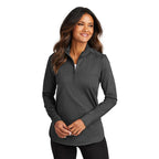 CAPELLA Port Authority® Ladies C-FREE® Double Knit 1/4-Zip - Grey Steel Heather