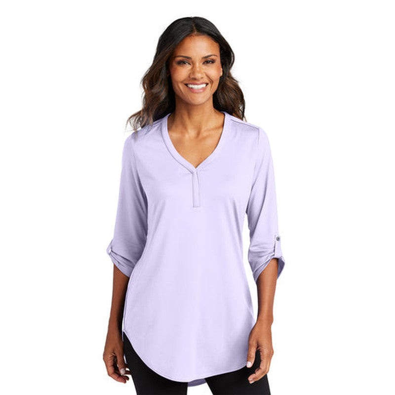 NEW CAPELLA Port Authority® Ladies City Stretch 3/4-Sleeve Tunic - Bright Lavender