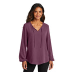 CAPELLA Port Authority® Ladies Textured Crepe Blouse