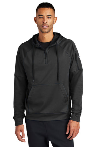 NEW Nike Therma-FIT Pocket 1/4-Zip Fleece Hoodie - Black