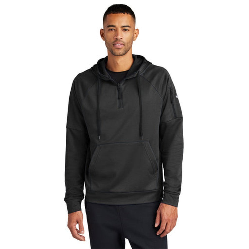 NEW Nike Therma-FIT Pocket 1/4-Zip Fleece Hoodie - Black