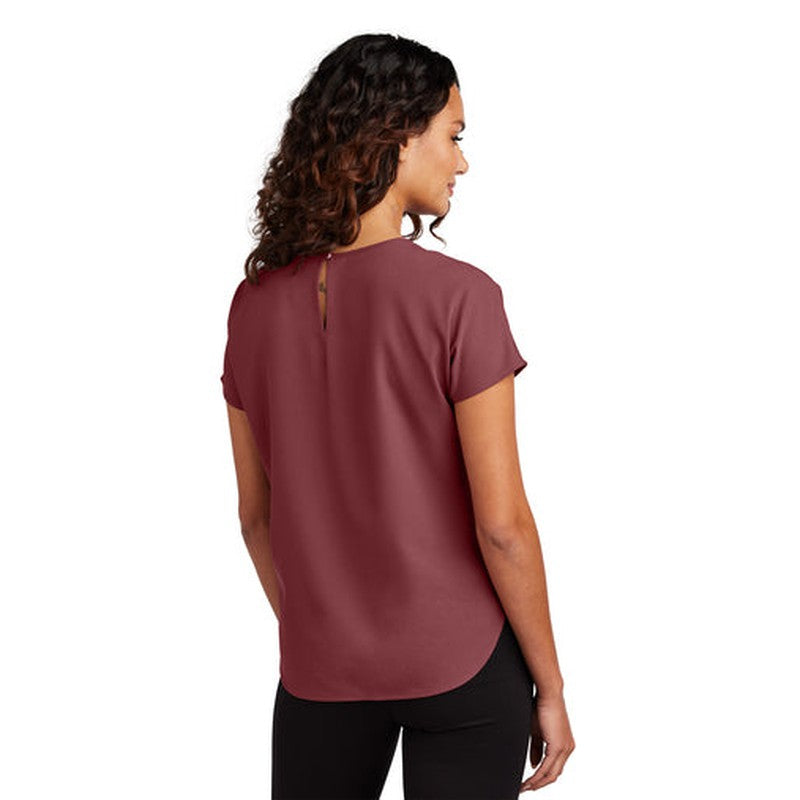 CAPELLA Mercer+Mettle™ Women's Stretch Crepe Crew - Rosewood