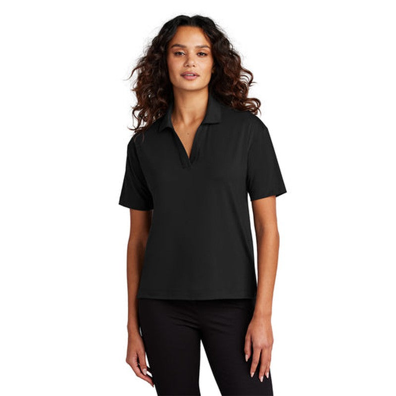 NEW CAPELLA ALUMNI - Mercer+Mettle® Women’s Stretch Jersey Polo - Deep Black