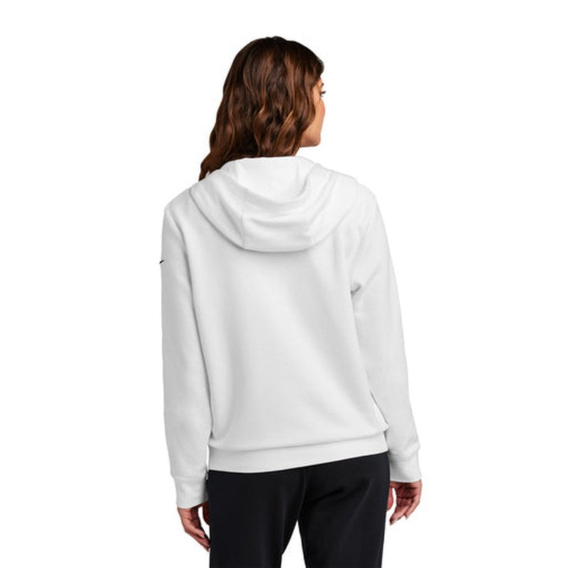 CAPELLA Nike Ladies Club Fleece Sleeve Swoosh Full-Zip Hoodie - White