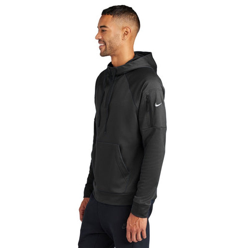 NEW Nike Therma-FIT Pocket 1/4-Zip Fleece Hoodie - Black