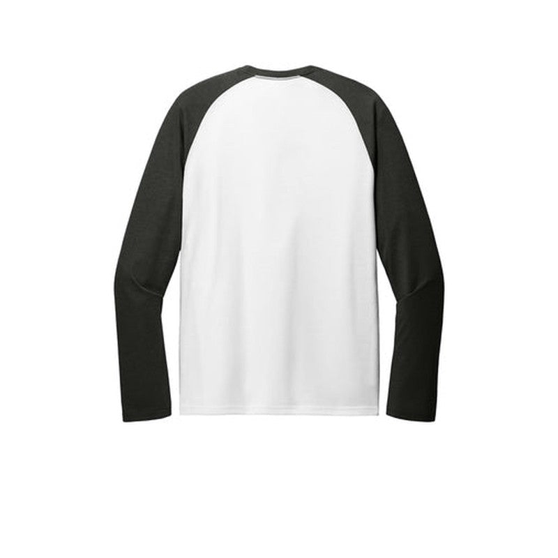 NEW CAPELLA Allmade® Unisex Tri-Blend Long Sleeve Colorblock Raglan - Space Black/Bright White