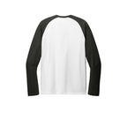 CAPELLA Allmade® Unisex Tri-Blend Long Sleeve Colorblock Raglan - Space Black/Bright White