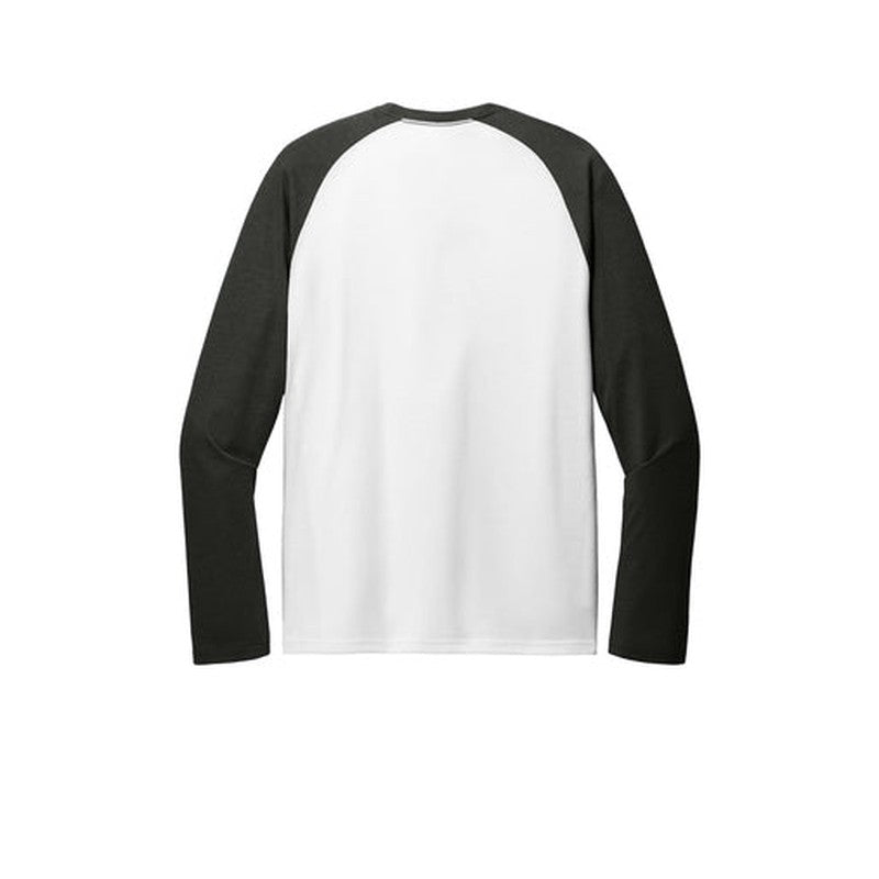 CAPELLA Allmade® Unisex Tri-Blend Long Sleeve Colorblock Raglan - Space Black/Bright White