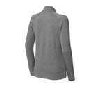 CAPELLA Sport-Tek® Ladies Sport-Wick® Stretch Full-Zip Cadet Jacket - Charcoal Grey Heather