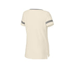 CAPELLA Sport-Tek® Ladies Halftime Notch Neck Tee - Ecru/Vintage Heather