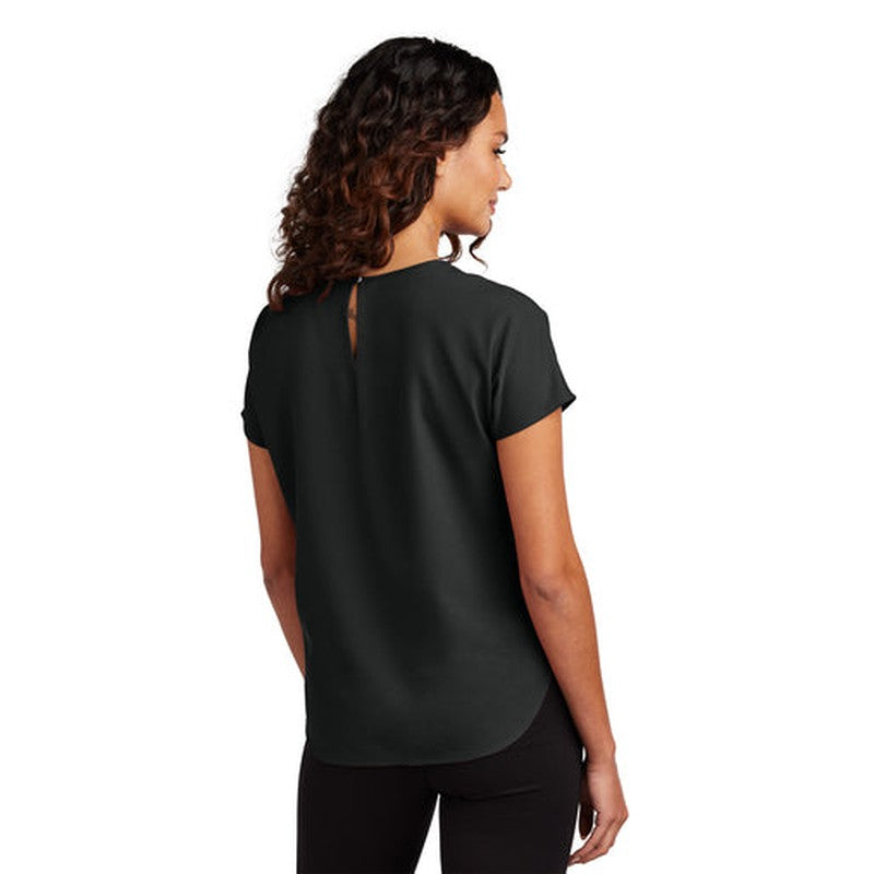 NEW CAPELLA Mercer+Mettle™ Women's Stretch Crepe Crew - Deep Black