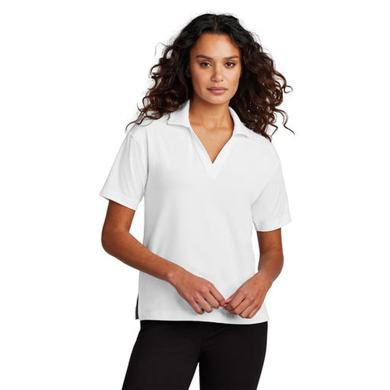 CAPELLA ALUMNI - Mercer+Mettle® Women’s Stretch Jersey Polo - White