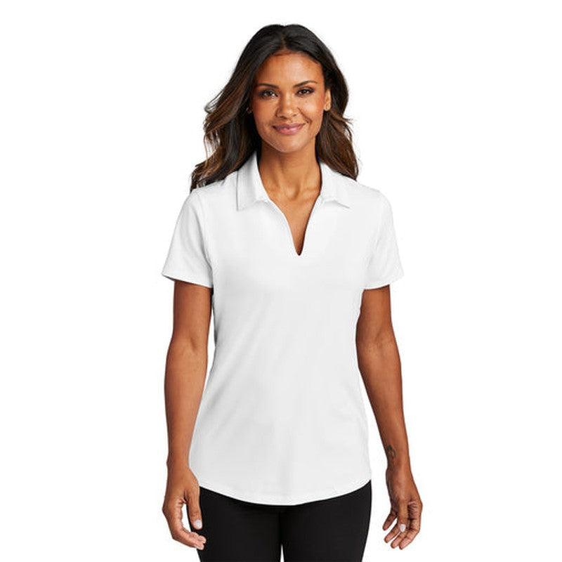 NEW CAPELLA Port Authority® Ladies City Stretch Polo - White