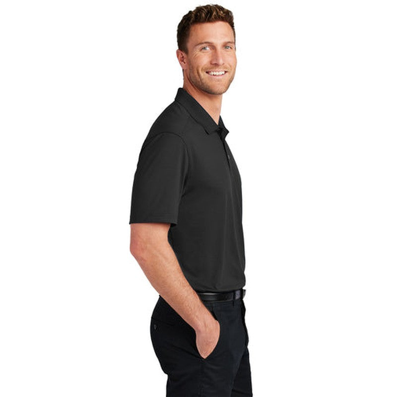 CAPELLA Port Authority® City Stretch Flat Knit Polo - Black