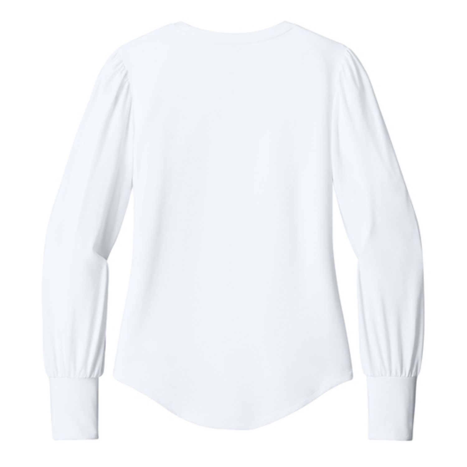 NEW CAPELLA Mercer+Mettle® Women’s Stretch Jersey Long Sleeve Blouson Top - White