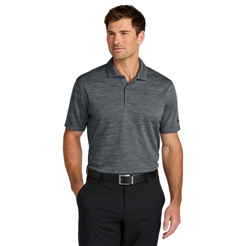 NEW CAPELLA Nike Dri-FIT Striated Polo - Dark Grey