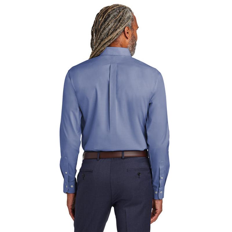 NEW Capella Brooks Brothers® Tall Wrinkle-Free Stretch Pinpoint Shirt - Cobalt Blue