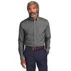 NEW Capella Brooks Brothers® Tall Wrinkle-Free Stretch Pinpoint Shirt - Deep Black