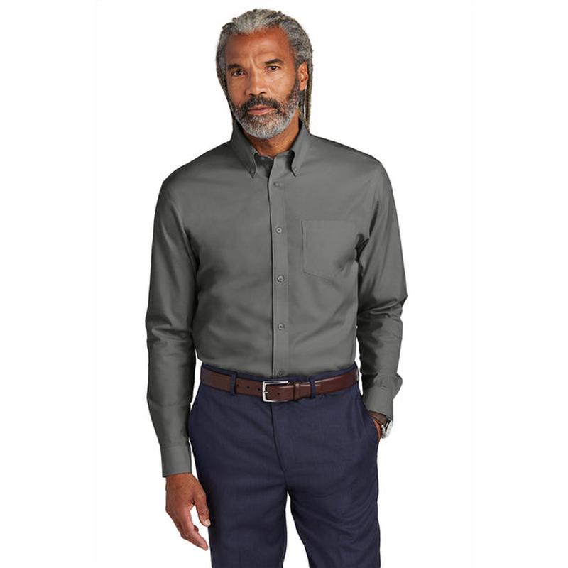 NEW Capella Brooks Brothers® Tall Wrinkle-Free Stretch Pinpoint Shirt - Deep Black