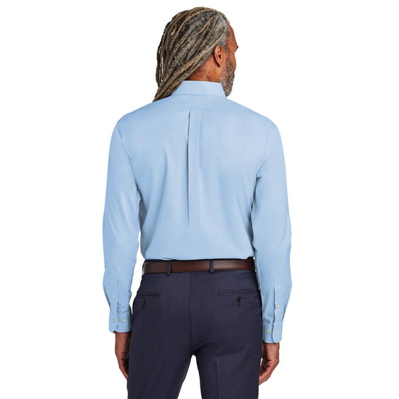 NEW Capella Brooks Brothers® Tall Wrinkle-Free Stretch Pinpoint Shirt - Newport Blue