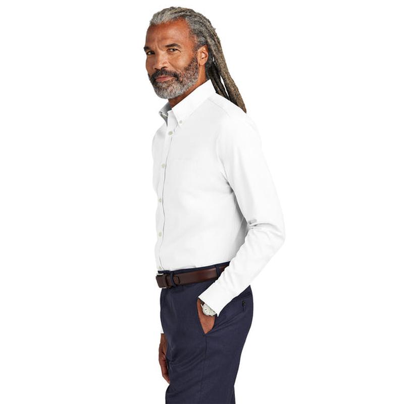NEW Capella Brooks Brothers® Tall Wrinkle-Free Stretch Pinpoint Shirt - White