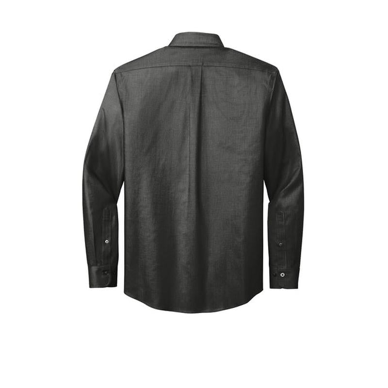 NEW Capella Brooks Brothers® Tall Wrinkle-Free Stretch Nailhead Shirt - Deep Black