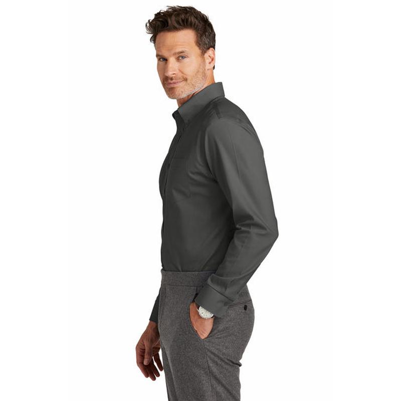 NEW Capella Brooks Brothers® Tall Wrinkle-Free Stretch Nailhead Shirt - Deep Black