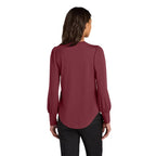 NEW CAPELLA Mercer+Mettle® Women’s Stretch Jersey Long Sleeve Blouson Top - Rosewood