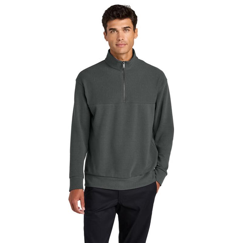 NEW CAPELLA Mercer+Mettle® Linear Texture 1/4-Zip - Storm Grey