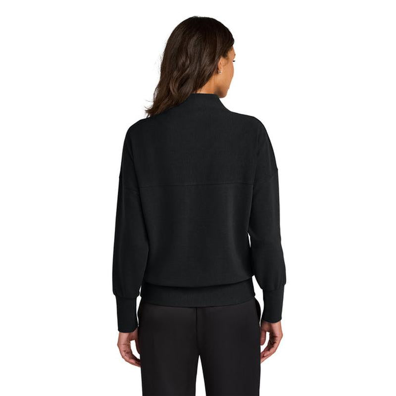NEW CAPELLA - Mercer+Mettle® Women’s Linear Texture 1/4-Zip - Deep Black