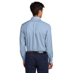 NEW Capella Mercer+Mettle® Long Sleeve Modern Oxford Shirt - Cobalt