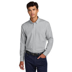 NEW Capella Mercer+Mettle® Long Sleeve Modern Oxford Shirt - Gusty Grey