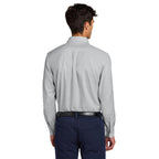 NEW Capella Mercer+Mettle® Long Sleeve Modern Oxford Shirt - Gusty Grey