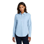 NEW Capella Mercer+Mettle® Women’s Long Sleeve Modern Oxford Shirt - Light Blue