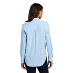NEW Capella Mercer+Mettle® Women’s Long Sleeve Modern Oxford Shirt - Light Blue