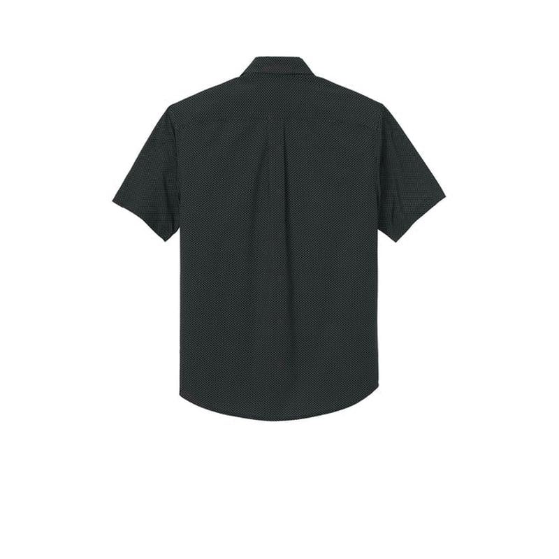 NEW Capella Mercer+Mettle® Short Sleeve UV Capital Tech Shirt - Deep Black Triangle Print